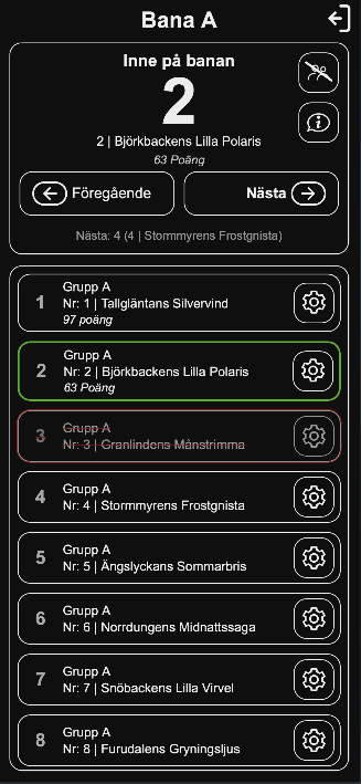 Kösystemet visat i mobil